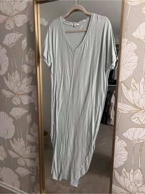 Z Supply Light Blue V-Neck Midi Dress